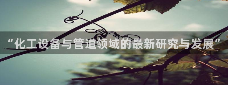 新城平台计7O777：“化工设备与管道领域的最新研